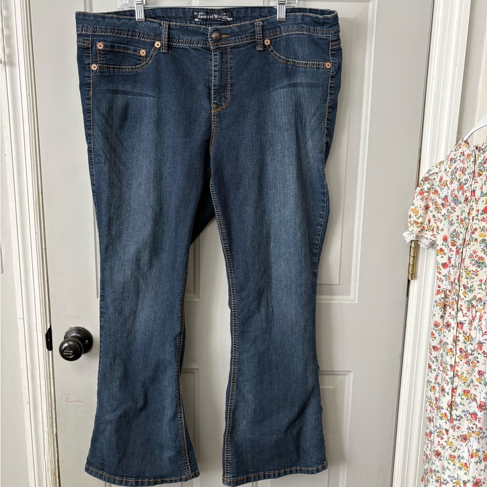 Classic Dark Blue Bootcut Jeans - Comfortable Everyday Fit